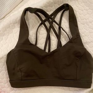 army green free to be serene lululemon bra size 6